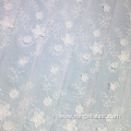 beige cotton embroidery white 3d lace trim fabric